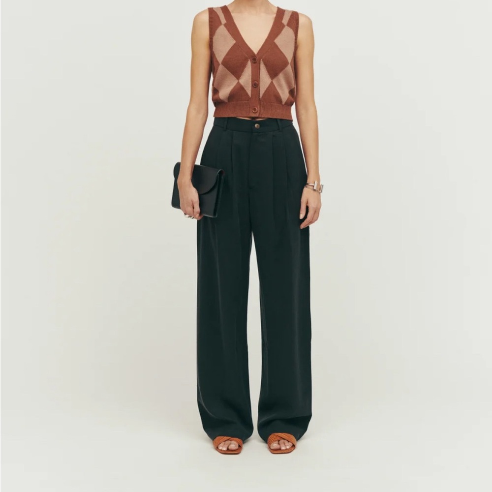 Reformation Dark Wide-Leg Pants